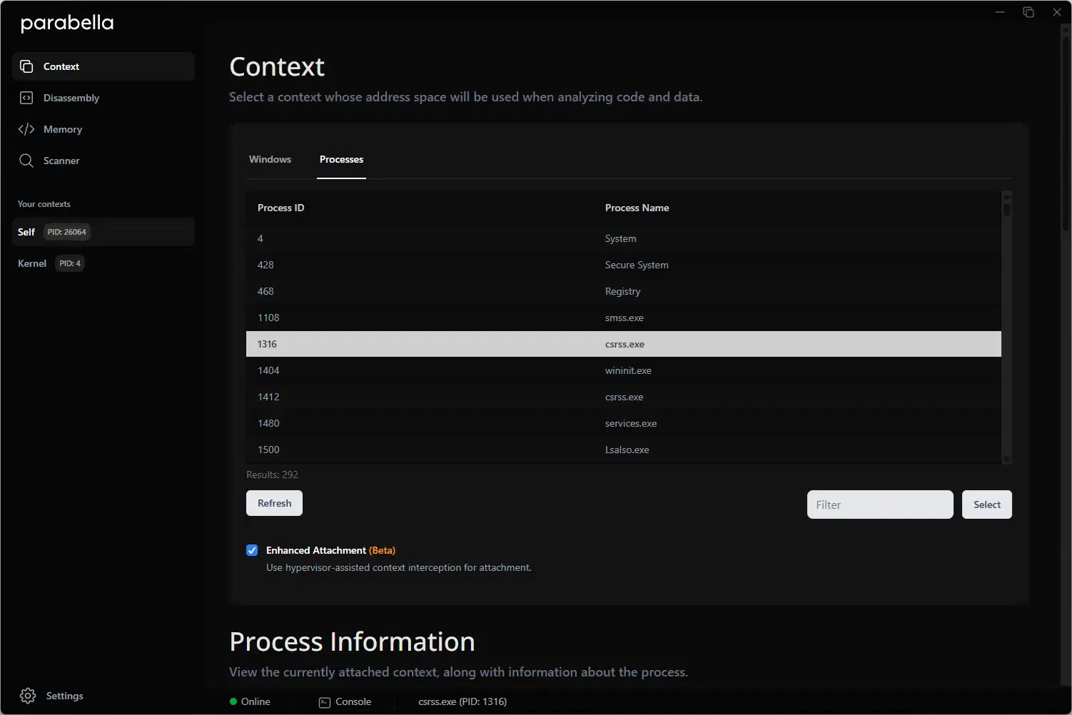 HyperRE Hypervisor Process Context Attachment