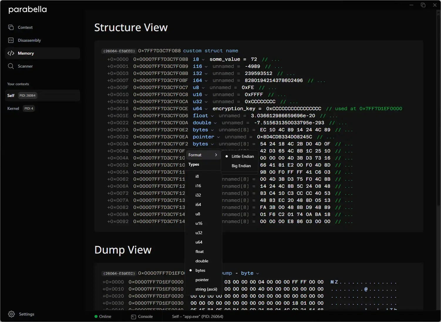 HyperRE Structure Scanner Structure Builder Hypervisor Memory Dump Display